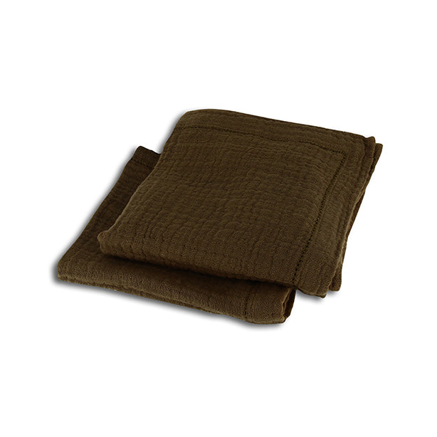 Ogo Living Lot De 2 Serviettes De Table En Coton Kaki ORIGIN