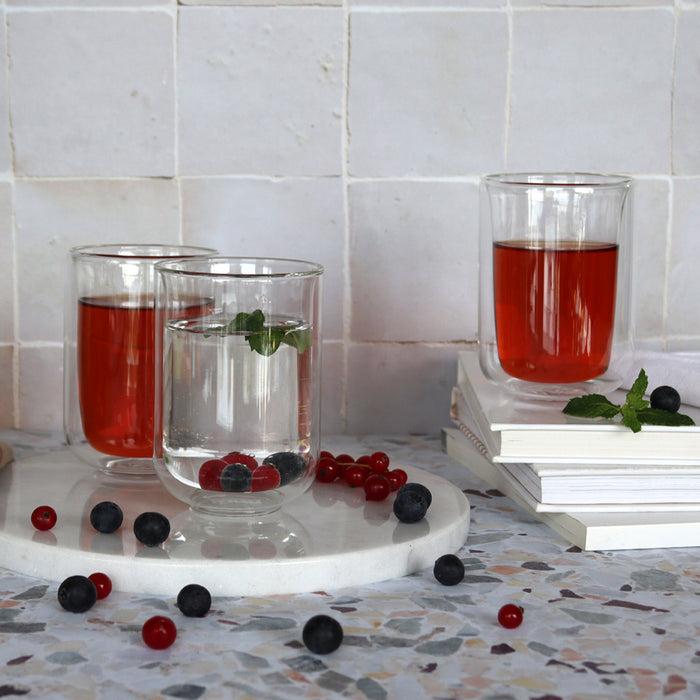 ogo living Lot de 2 tasses en verre double paroi HELYA 35cl