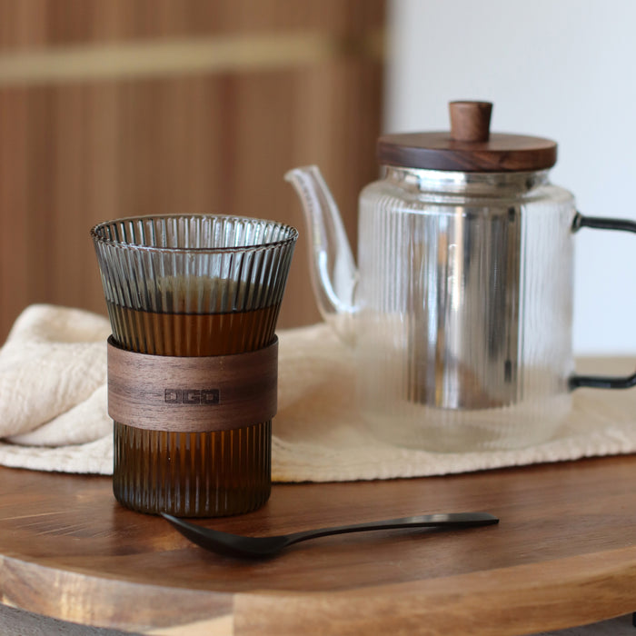 Ogo Living Lot De 2 Tasses KARL Graphite En Verre Borosilicate 250ml