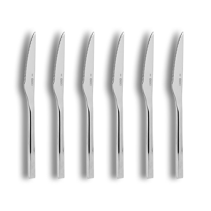 Ogo Living Lot De 6 Couteaux à Steak NATURE En Acier Inoxydable