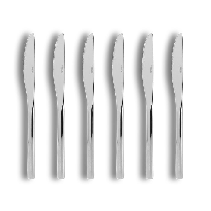 Ogo Living Lot De 6 Couteaux De Table NATURE En Acier Inoxydable