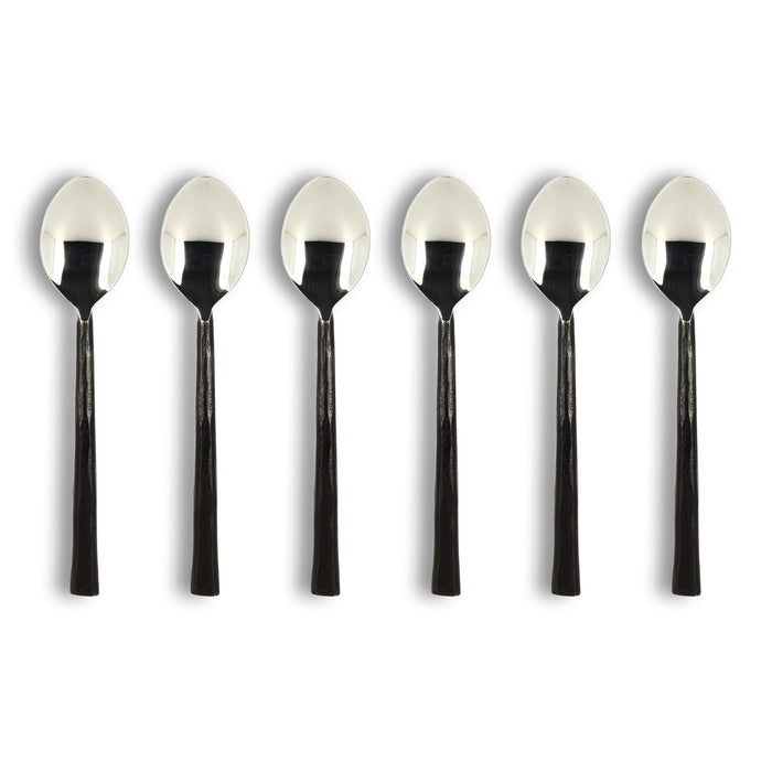 Ogo Living Lot De 6 Cuillères à Café KHOS En Acier Inoxydable Noir