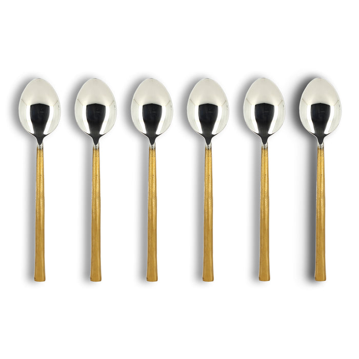 Ogo Living Lot De 6 Cuillères à Soupe KHOS En Acier Inoxydable Or