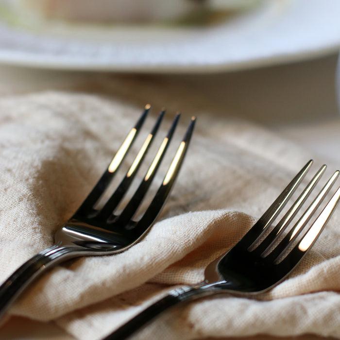 ogo living Lot de 6 fourchettes de table FILLA en acier inoxydable