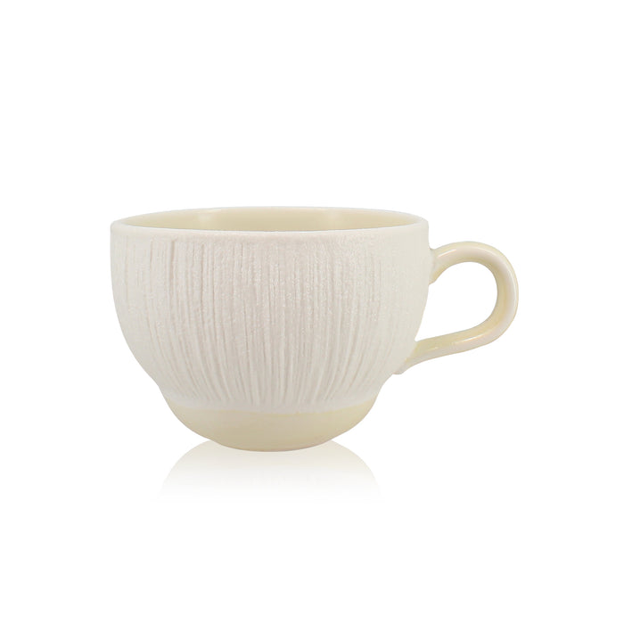 Ogo Living Lot De 6 Tasses Et Soucoupes URUS Beige 15cm