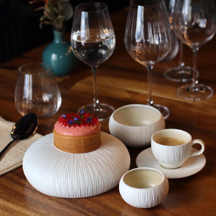 ogo living Lot de 6 tasses et soucoupes URUS bleues 12cm