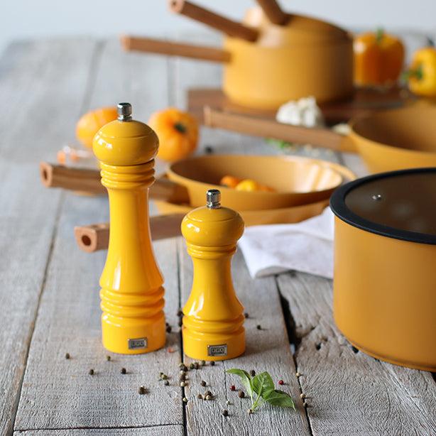 Ogo Living Moulin à Poivre En Bois PROFESSIONAL Jaune 15 Cm