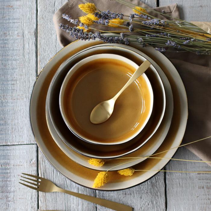 ogo living Assiette à dessert BALATA jaune 20 5cm