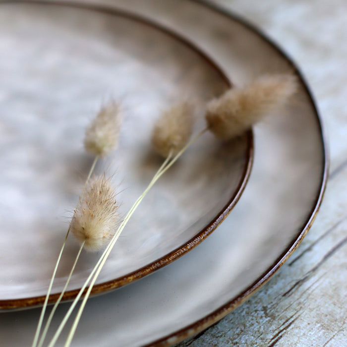 Ogo Living Assiette à Dessert BORAL Grise 20 5cm