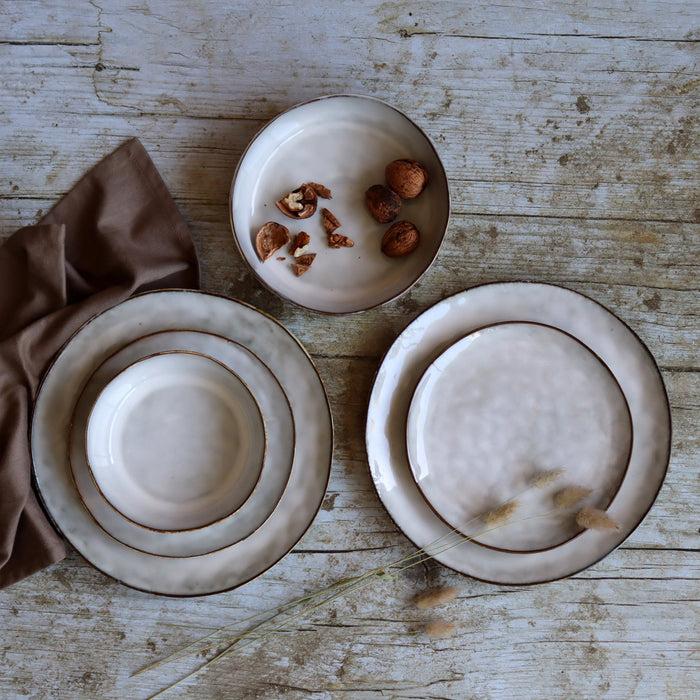 Ogo Living Assiette à Dessert BORAL Grise 20 5cm