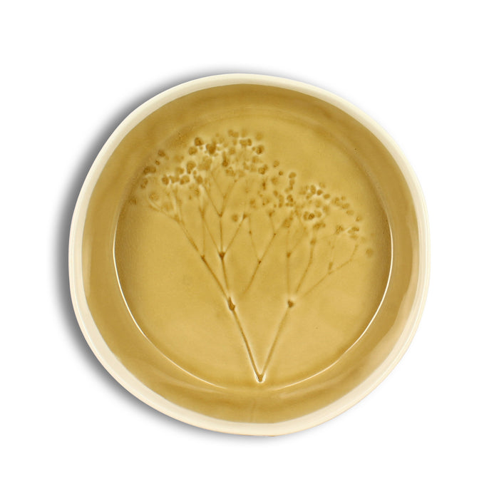 Ogo Living Assiette Coupe FLÉ Jaune Moutarde 15cm