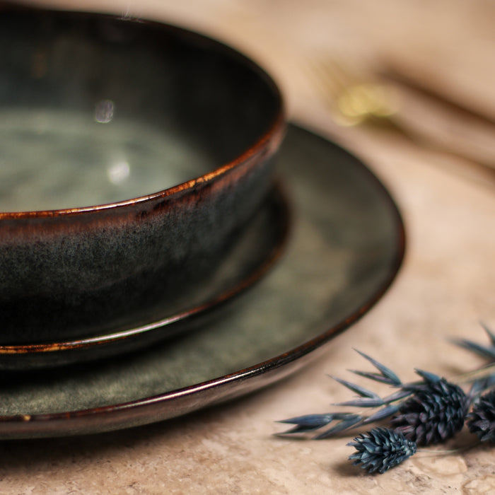 Ogo Living Assiette Coupe GRENADA Vert 20cm