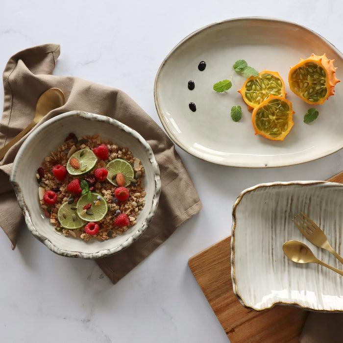 Ogo Living Assiette Coupe NAKURU Gris 22 5cm