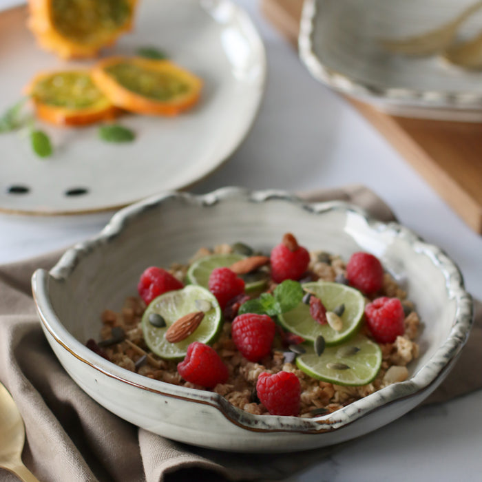 Ogo Living Assiette Coupe NAKURU Gris 22 5cm