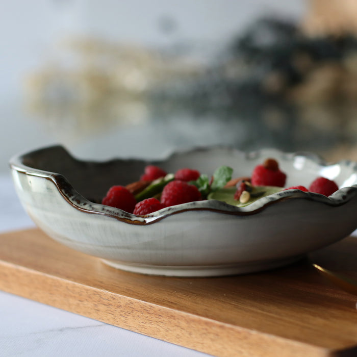 Ogo Living Assiette Coupe NAKURU Gris 22 5cm