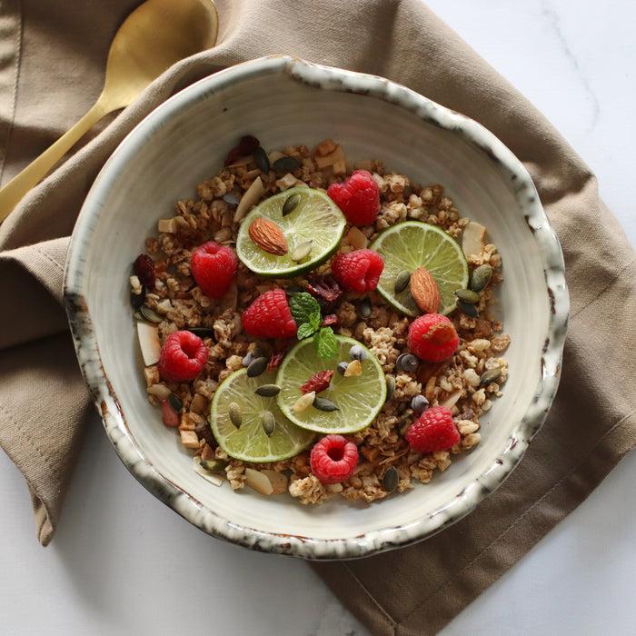 ogo living Assiette coupe NAKURU gris 22 5cm