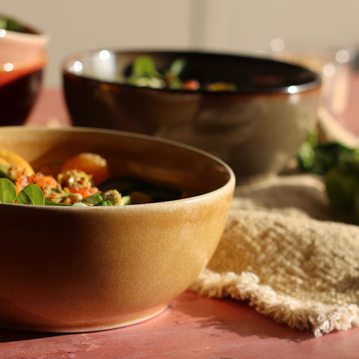 ogo living Assiette coupe POKE BOWL ocre 18cm