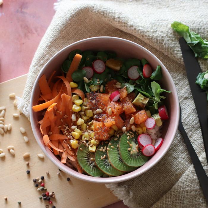 Ogo Living Assiette Coupe POKE BOWL Rose 18cm