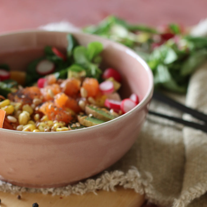 ogo living Assiette coupe POKE BOWL rose 18cm