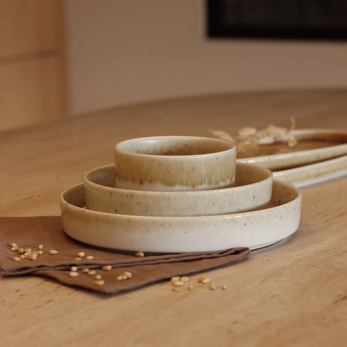 ogo living Assiette creuse STACK beige 24cm