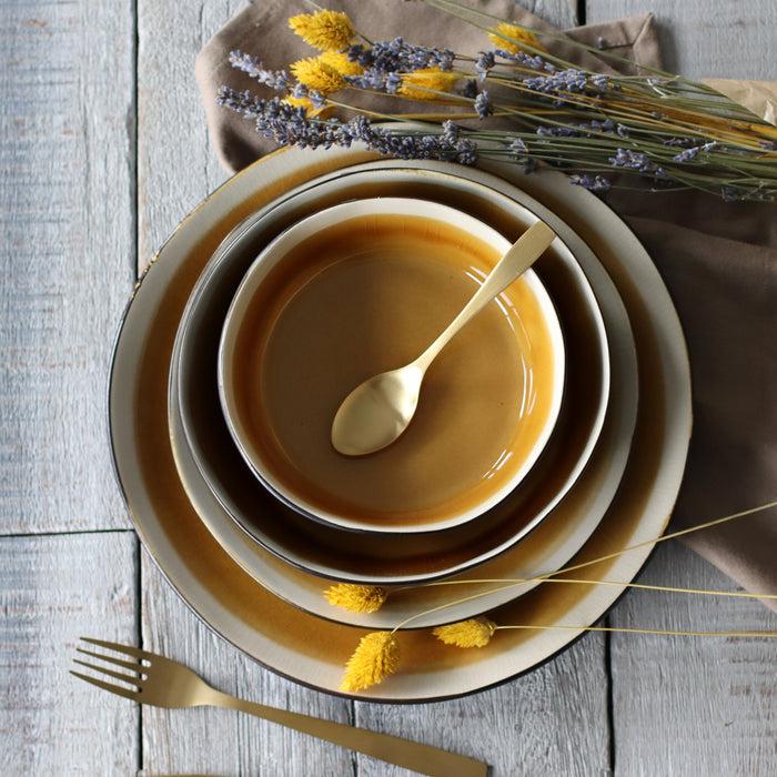 ogo living Assiette plate BALATA jaune 27 5cm