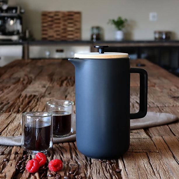 Ogo Living Cafetière à Piston Céramique KEYGO