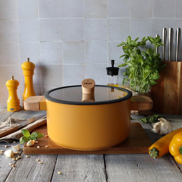 ogo living Faitout en aluminium ECTOR jaune 24cm