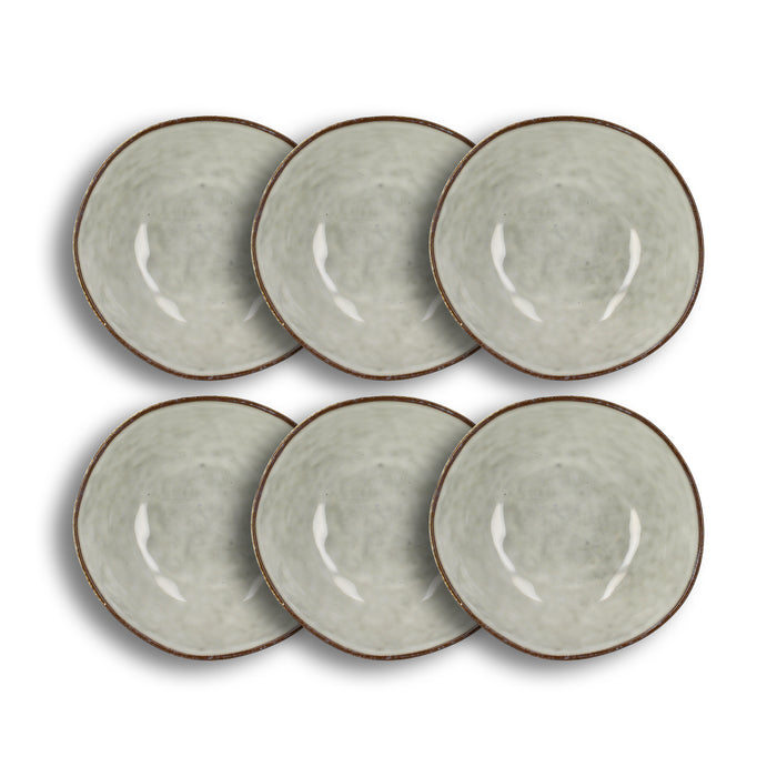 Ogo Living Lot De 6 Bols BORAL Gris 500ml