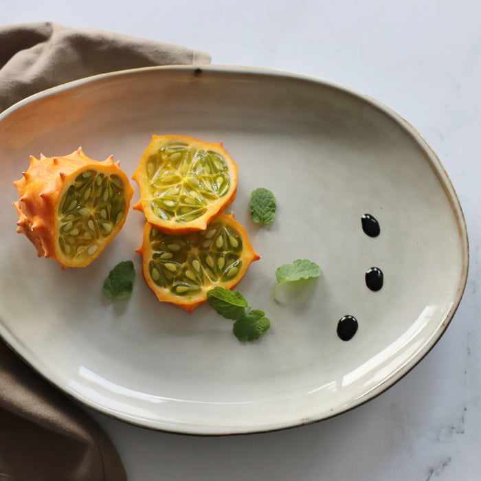 Ogo Living Plat Ovale NAKURU Gris 33cm