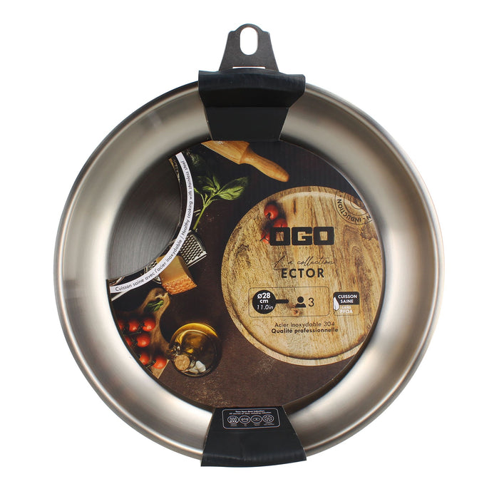Ogo Living Poêle Amovible En Inox ECTOR 28cm