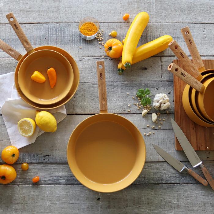 ogo living Poêle en aluminium ECTOR jaune 28cm