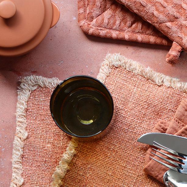 ogo living Set de table en coton paprika ORIGIN