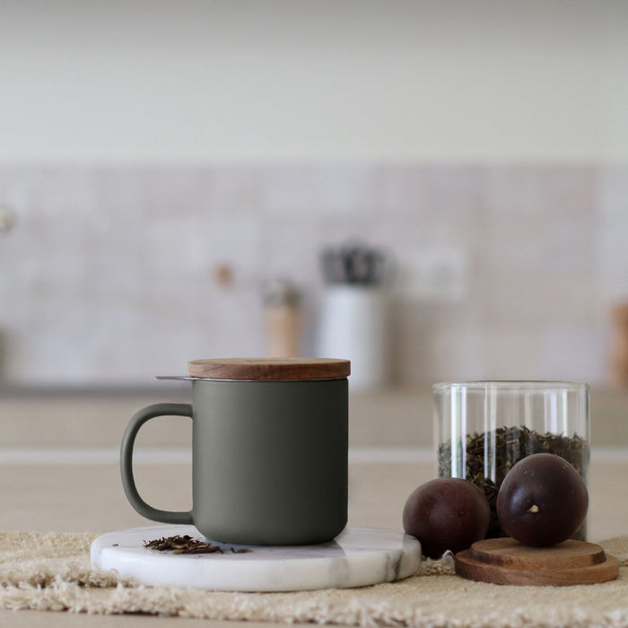 ogo living Tisanière JULIET kaki en grès 300ml