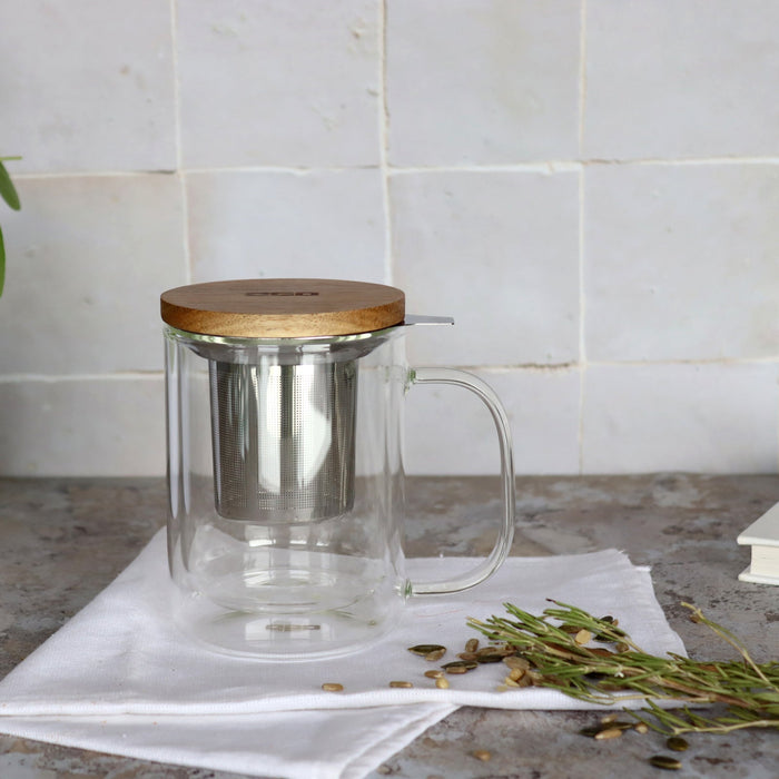 Ogo Living Tisanière GUSTAVE En Verre Double Paroi 350ml