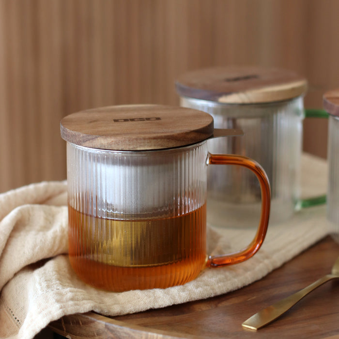 ogo living Tisanière Karl ambre en verre borosilicate 300ml