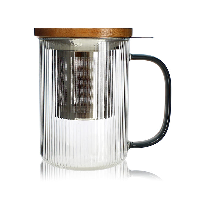 Ogo Living Tisanière KARL Graphite En Verre Borosilicate 450ml