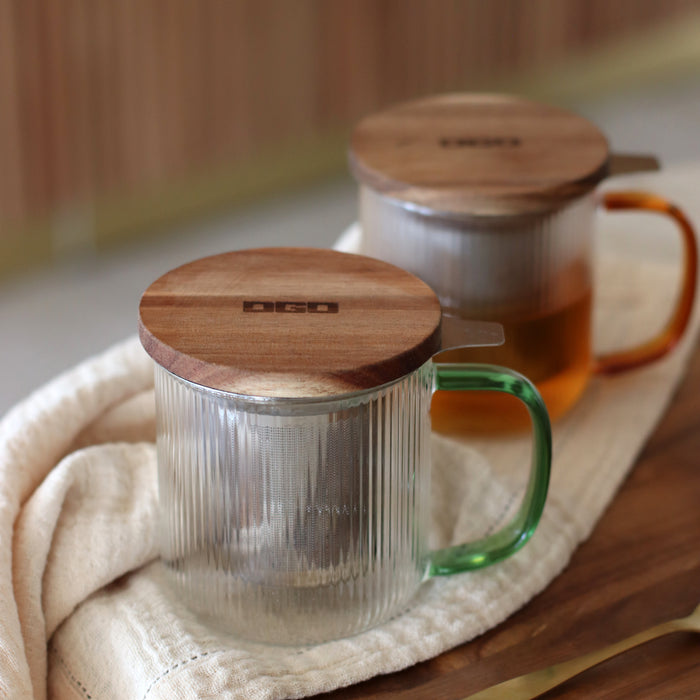 ogo living Tisanière KARL jade en verre borosilicate 300ml