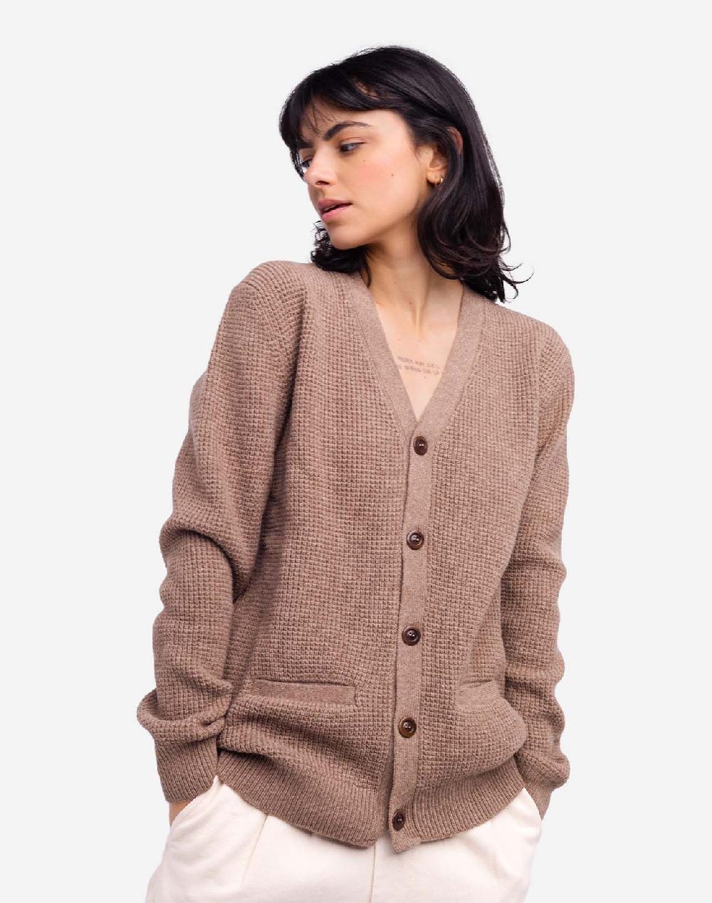 Olow Cardigan Clado Marron Clair