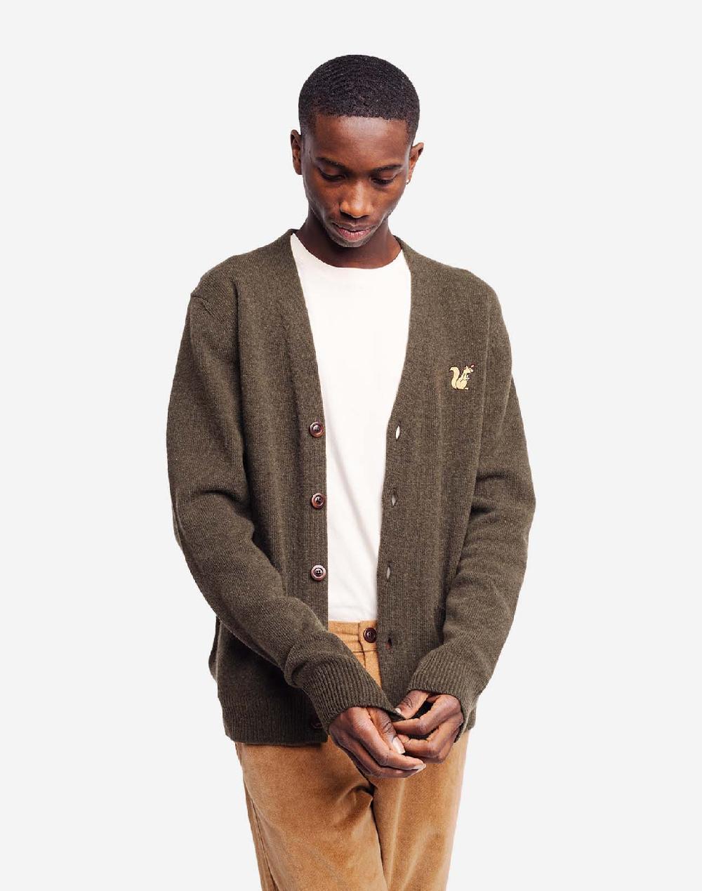 Olow Cardigan Esquilo Kaki