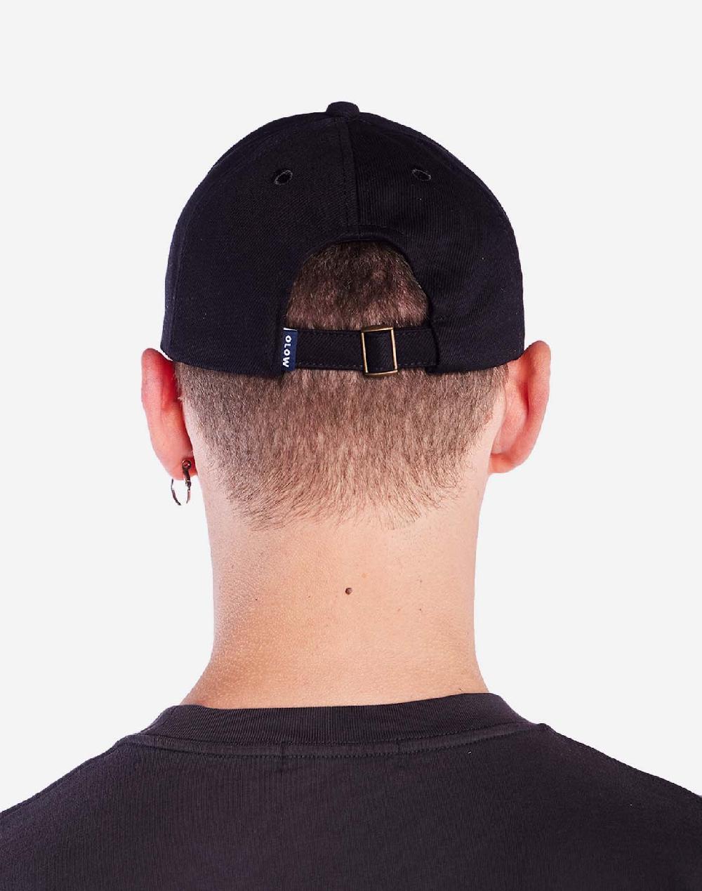 Olow Casquette Six Panel Sun King Denim Noir