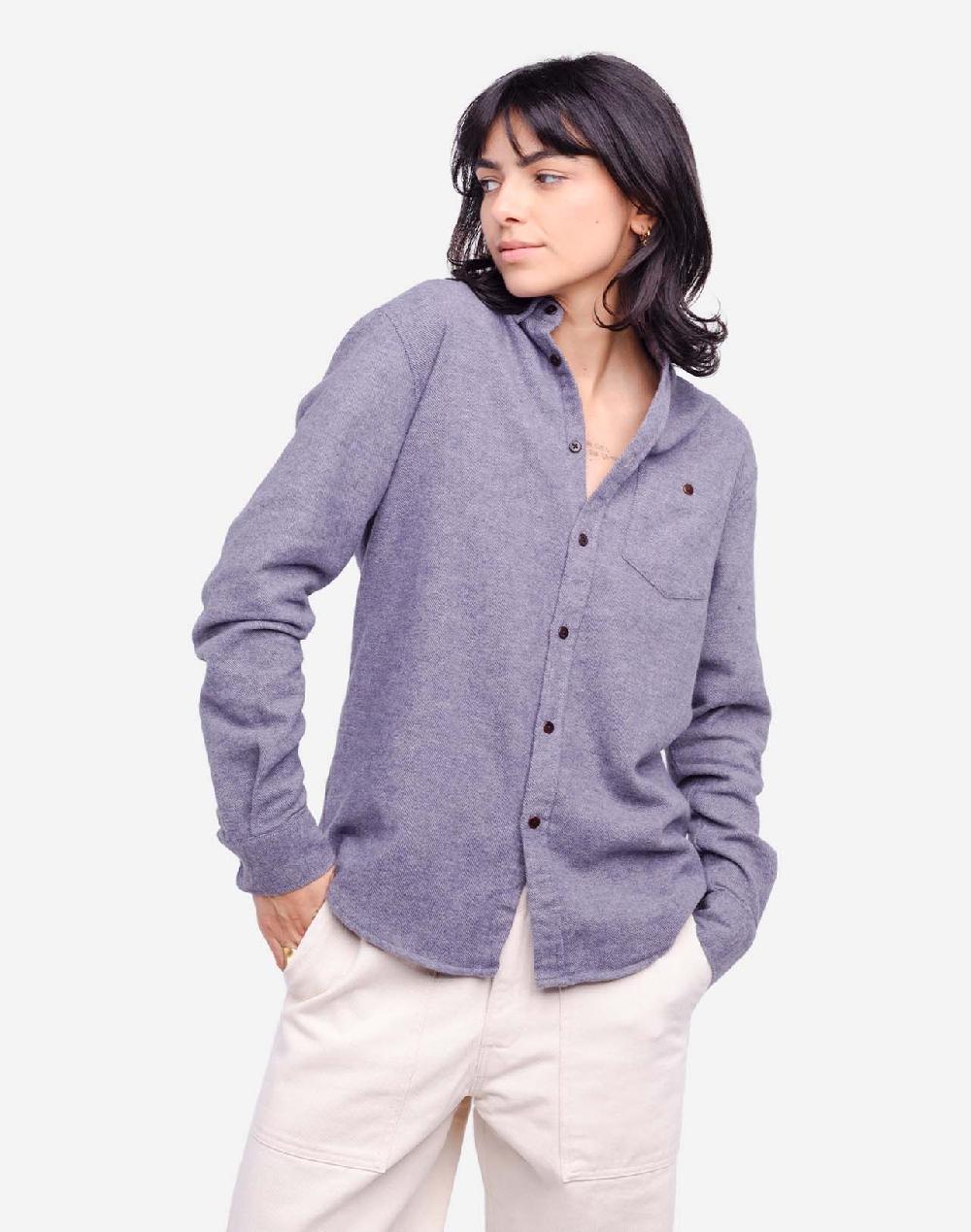 Olow Chemise Classico Chloro Gris-bleu