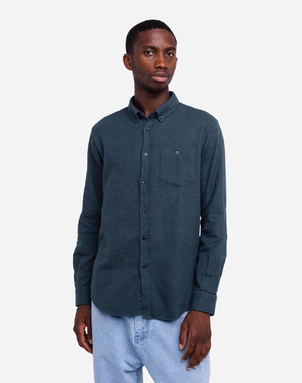 Olow Chemise Classico Strato Vert-canard