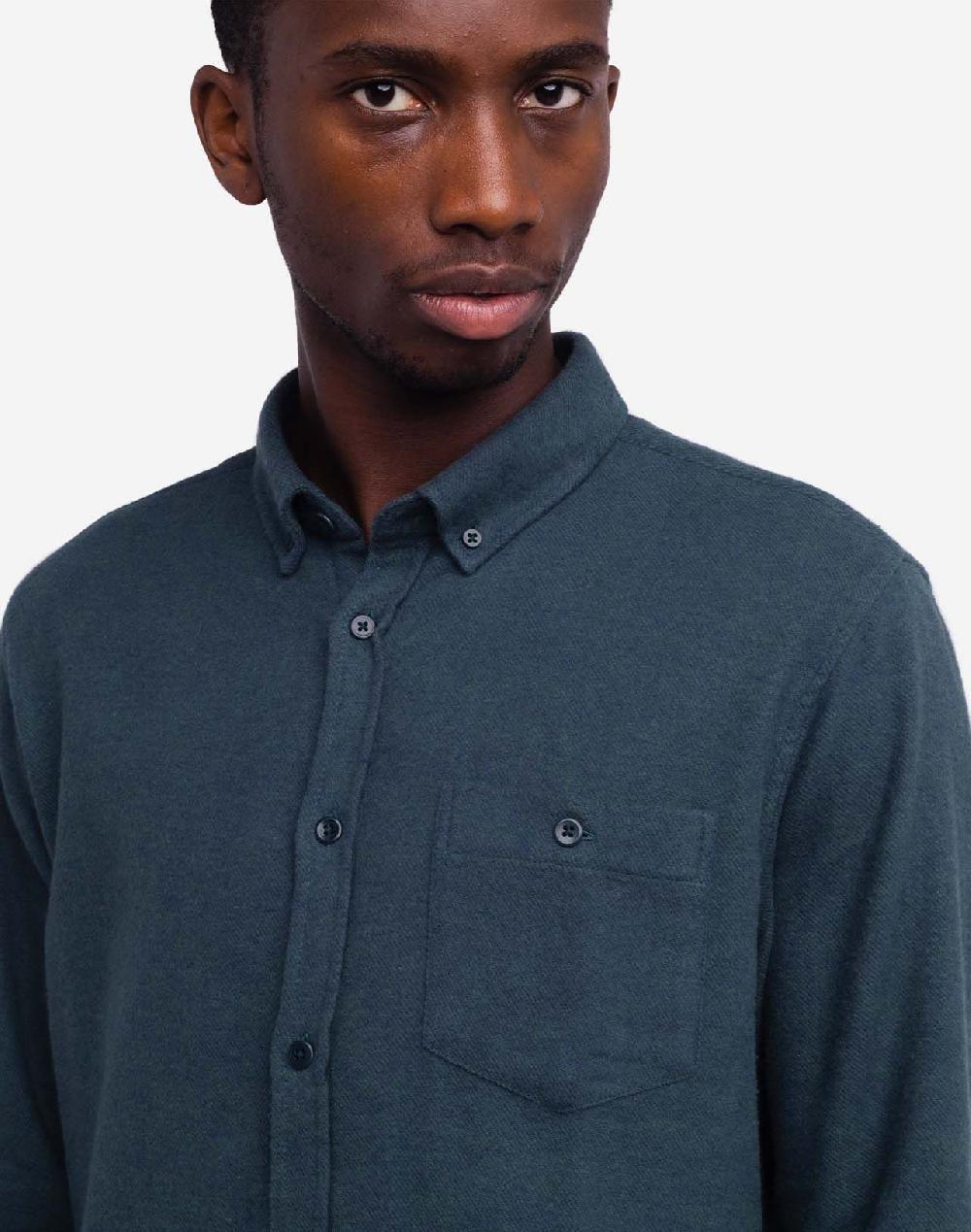 Olow Chemise Classico Strato Vert-canard