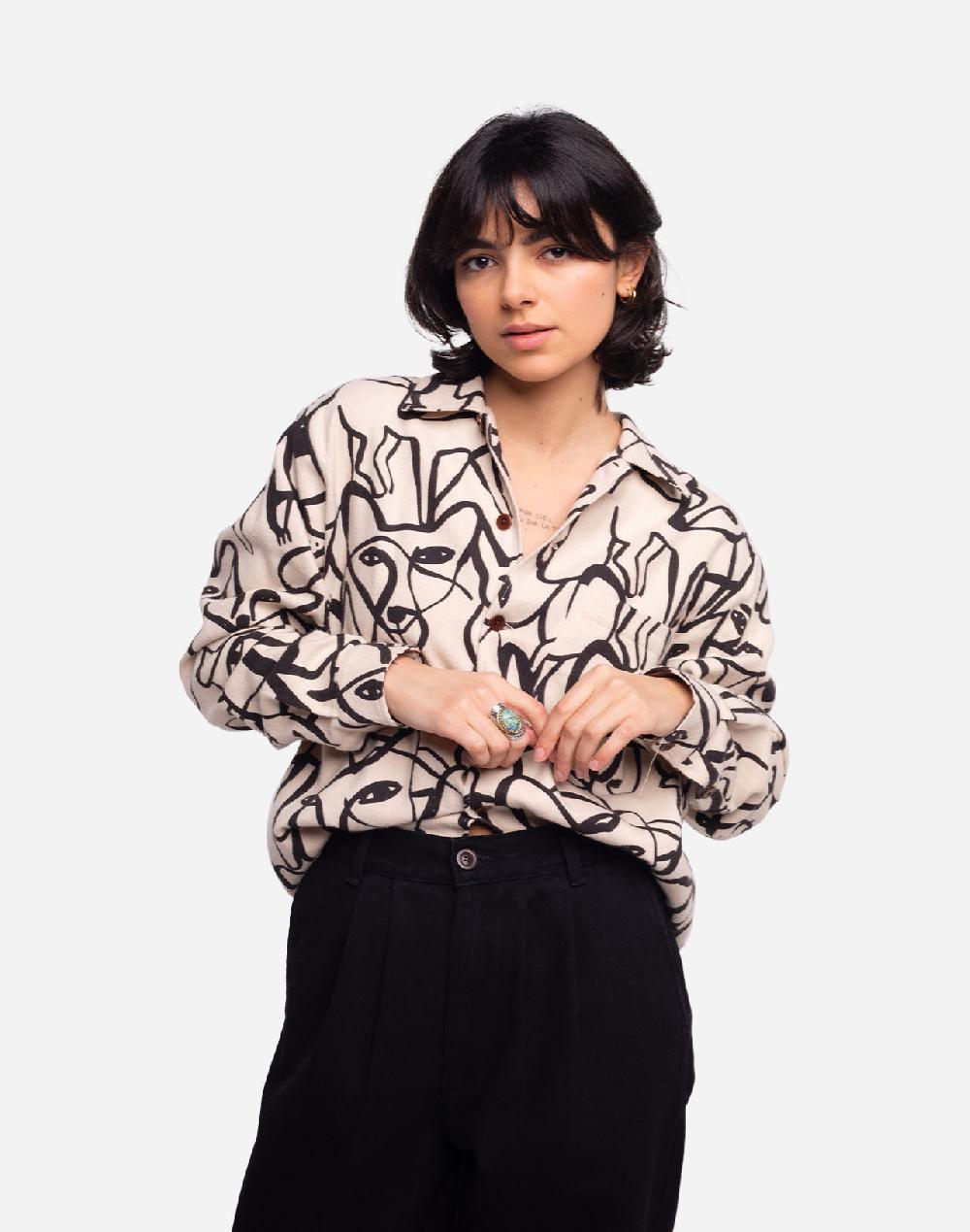 olow Chemise Slow Goupil écru