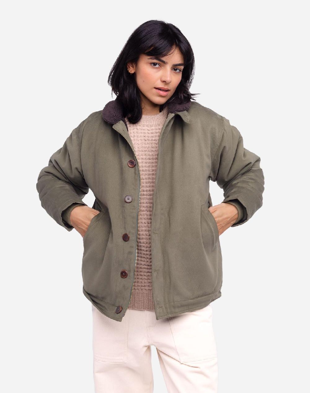 olow Manteau Mermoz kaki