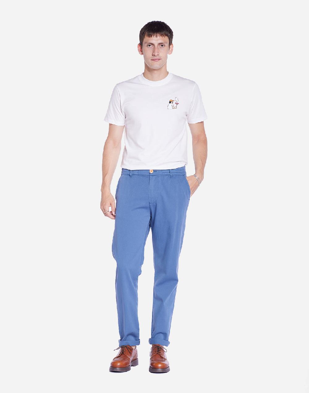 Olow Pantalon Chino Bleu Cobalt