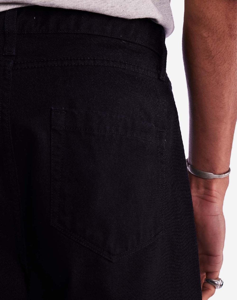 Olow Pantalon Jacquot Denim Noir