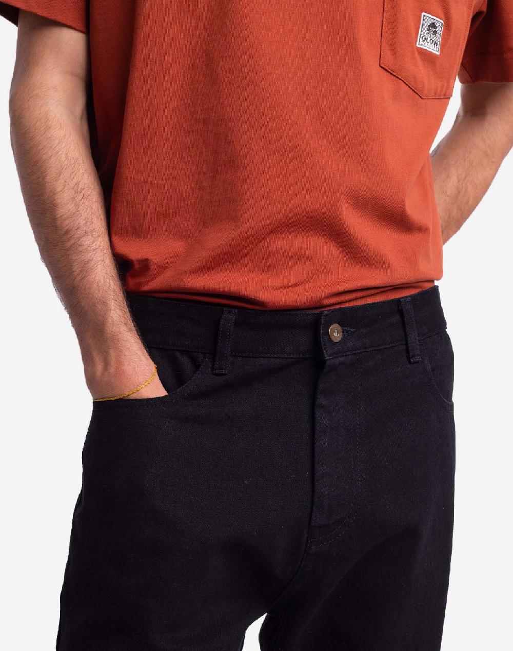 Olow Pantalon Jacquot Denim Noir