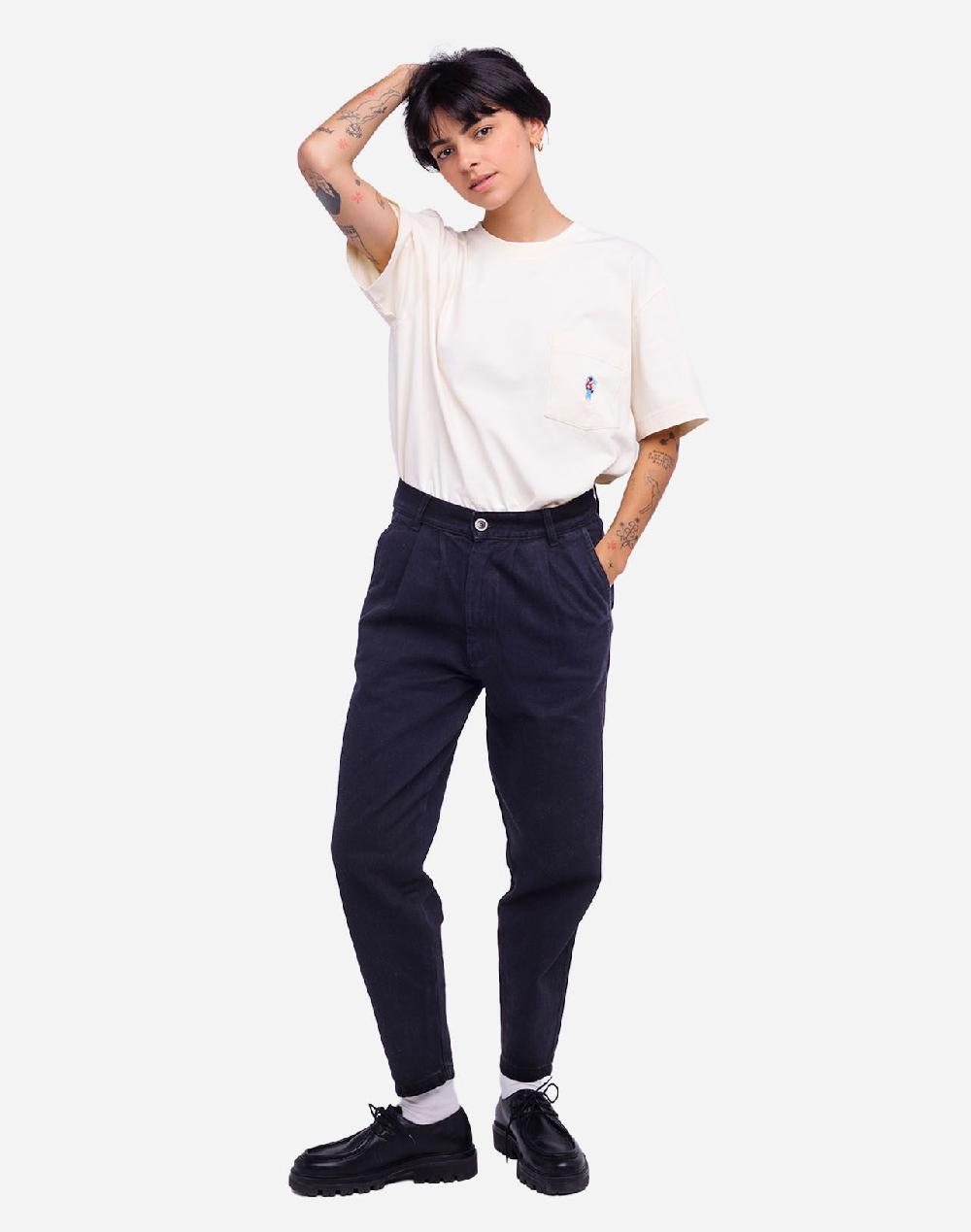 Olow Pantalon Swing Denim Noir