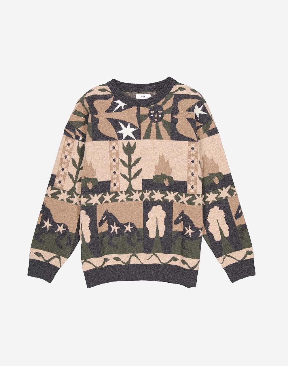 Olow Pull Brundy Jacquard